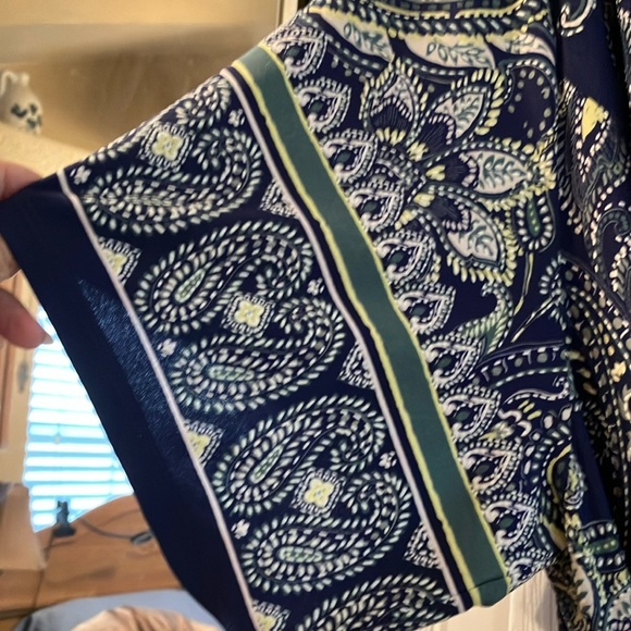 NWOT Sandra Darren Blue and White Maxi Sundress - Picture 6 of 6